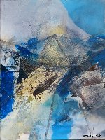 Blu mounts 60x80x1,5cm Leinwand auf Keilrahmen. Acrylfarben und Tusche von Melanie Hentschel